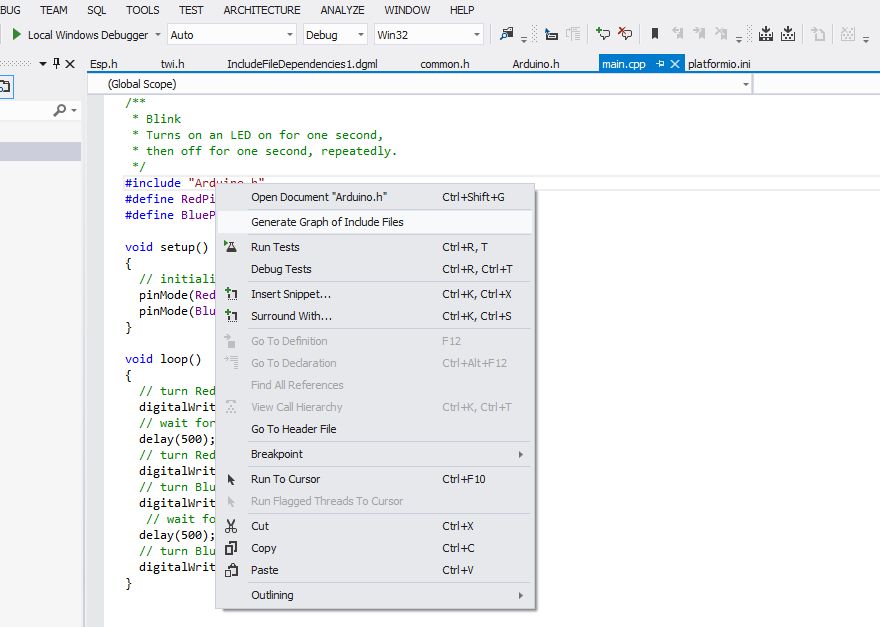 Visual Studio, Generate Graph of Include Files