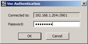TightVNC Authentication Dialog
