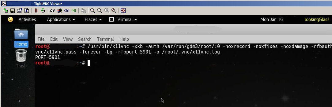 TightVNC Display of Remote Linux Desktop